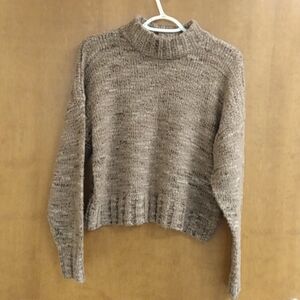 Pink Rose Cropped Iced Mocha Sweater